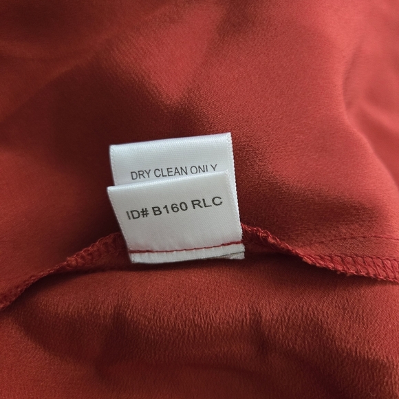 BCBGMAXAZRIA Silk Dress Brownred Size M #031 - Picture 10 of 11